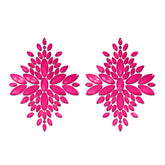 Glow Fashion Pasties Set Neon Pink Glow in the Dark Crystal Accessories Pasties